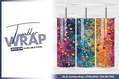 Colorful Abstract Background with Painted tumbler png Product Image 1