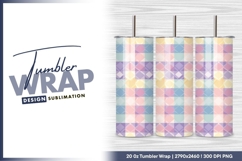 Pastel Plaid Pattern with Diamond Overlays tumbler png Product Image 1