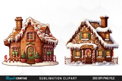 Watercolor Gingerbread House Sublimation Art Product Image 1