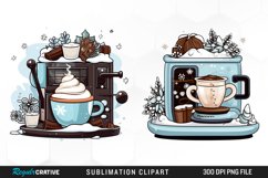Watercolor Hot Cocoa Design Clipart Product Image 1