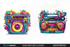 Retro tape player Graphics Sublimation Art Clipart Product Image 1