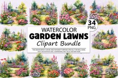 Garden Clipart,Nature Clipart,Landscape Clipart,Lawn Clipart,Grass Clipart,Spring Clipart,