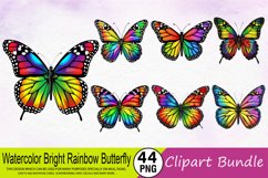 Bright Rainbow Butterfly Clipart Bundle Product Image 1