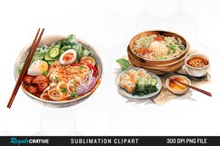 Asian Food Watercolor PNG Clipart Product Image 1