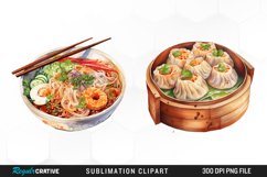 Asian Food Watercolor PNG Clipart Product Image 1