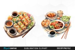 Asian Food Watercolor PNG Clipart Product Image 1