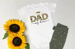 My Dad My Hero svg Fathers day quotes camouflage pattern svg Product Image 5