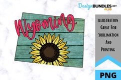 Sublimation Sunflower State - Wyoming - Sunflower Product Image 1