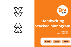 Handwriting Stacked Monogram Product Image 1