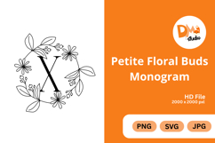 Petite Floral Buds Monogram Product Image 1