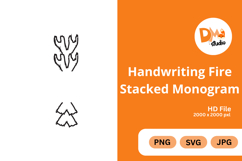 Handwriting Fire Stacked Monogram Product Image 1