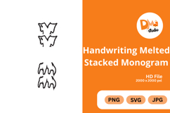 Handwriting Melted Stacked Monogram Product Image 1