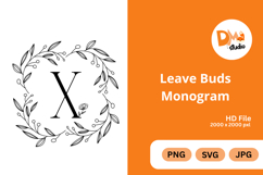 Leave Buds Monogram Product Image 1
