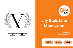 Lily Buds Line Monogram Product Image 1
