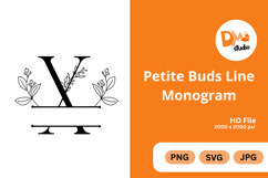 Petite Buds Line Monogram Product Image 1