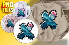 X Doodle Letter Valentine Cheerful Whimsical Charm! Product Image 1