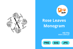 Rose Leaves Monogram Product Image 1