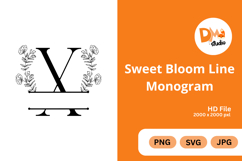 Sweet Bloom Line Monogram Product Image 1