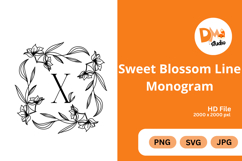Sweet Blossom Line Monogram Product Image 1