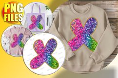 X Doodle Letter Style Glyph Cheerful Christmas Vibes! Product Image 1