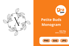 Petite Buds Monogram Product Image 1