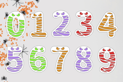 Halloween Mummy numbers, 3d layered decoration laser cut Product Image 3