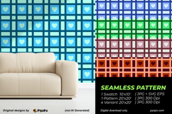 Heart Line Grid Pattern Product Image 2