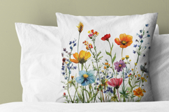 Wildflower Clusters - watercolor flowers borders PNG Product Image 2