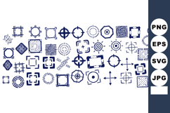 Target Crosshair Svg Clipart Vector Bundle Product Image 1