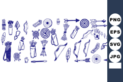 Hand Drawn Archery Clipart Set for Outdoor Designs Product Image 1