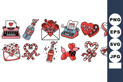 Romantic Valentine Clipart Bundle For Greeting Cards Product Image 1