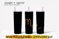 Zodiac sign scorpio tumbler,20 oz skinny tumbler sublimation Product Image 1