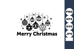 Christmas decorations with hanging baubles and snowflakes fe Product Image 1