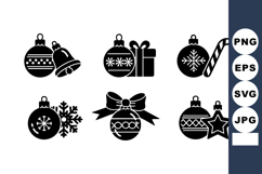 Christmas ornaments and decorations with candy cane and gift Product Image 1