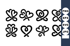 Abstract heart shapes artistic vector collection design elem Product Image 1