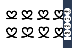 Heart shaped loop symbols vector illustration with simple bl Product Image 1