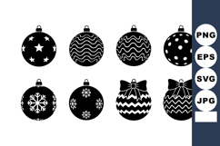 Christmas tree ornaments set with star snowflake and bow pat Product Image 1