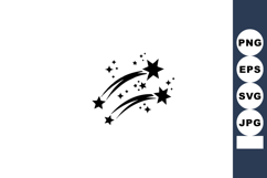 Shooting stars and sparkling comet vector illustration with Product Image 1