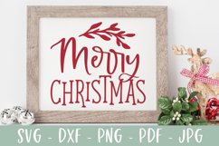 Merry Christmas - Farmhouse Christmas Ornament SVG Product Image 4