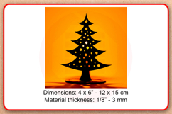 Laser cut Christmas ornaments Angel Tree Star Glowforge SVG Product Image 2