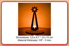 Laser cut Christmas ornaments Angel Tree Star Glowforge SVG Product Image 3