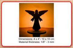 Laser cut Christmas ornaments Angel Tree Star Glowforge SVG Product Image 4