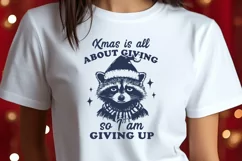 Xmas Is All About Giving Funny Raccoon Christmas SVG PNG Art Product Image 2