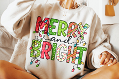Merry And Bright PNG, Holiday PNG, Christmas Lights PNG Product Image 3