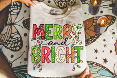 Merry And Bright PNG, Holiday PNG, Christmas Lights PNG Product Image 4