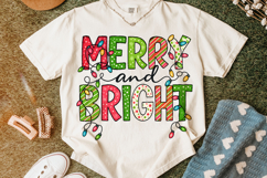Merry And Bright PNG, Holiday PNG, Christmas Lights PNG Product Image 5