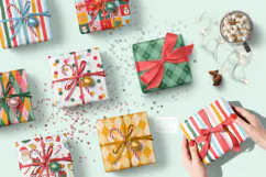 8 CHRISTMAS PATTERNS | EPS PNG SVG JPG Product Image 3
