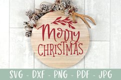 Merry Christmas - Farmhouse Christmas Ornament SVG Product Image 5