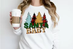 Xmas Santa Girl PNG Sublimation Gift For Her Shirts and Mugs