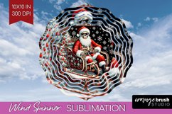 Christmas Skeleton Wind Spinner Sublimation - Skull Santa Product Image 1